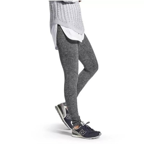 Athleta Herringbone Metro High Waisted Leggings Stretch Gray Back Pockets XS - Picture 1 of 12